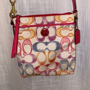 coach multi-colored crossover body